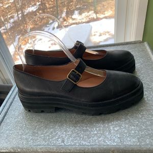 Madewell Freya Lug Sole Mary Janes, Size 8. EUC